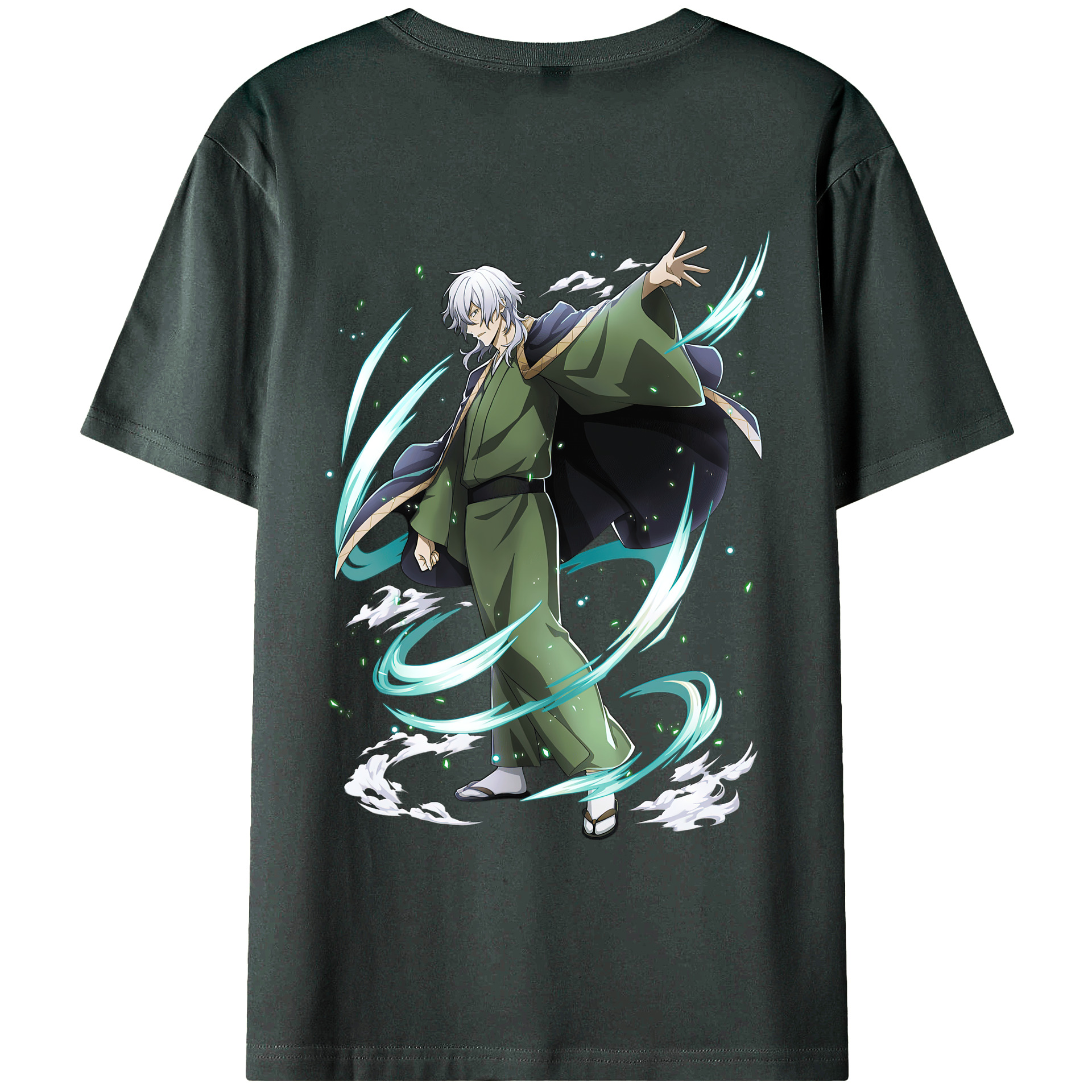 （画像用） 文豪ストレイドッグス Bungo Stray Dogs 綿100％ メンズ半袖Tシャツ（バックプリント） 通気性